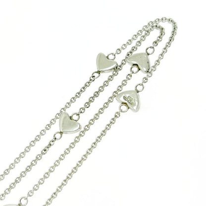 Tiffany & Co Silver Heart Link Lariat Necklace 8.6g 925 Engraved 463787 Necklace