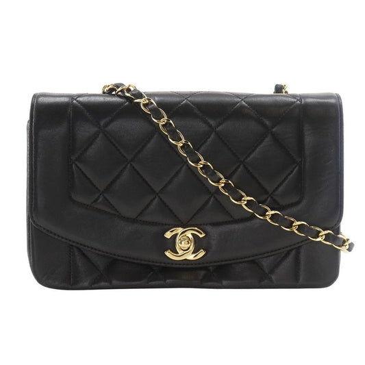 Chanel Diana 22 Chain Shoulder Matelasse A01164 Lambskin Black Ladies Shoulder