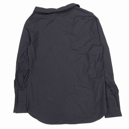 Dior Homme Asymmetric Shirt Cotton Poplin Bee Embroidery Long Sleeves Black