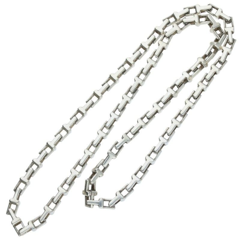 Tiffany & Co T-chain Narrow Silver Necklace Men's 20inch