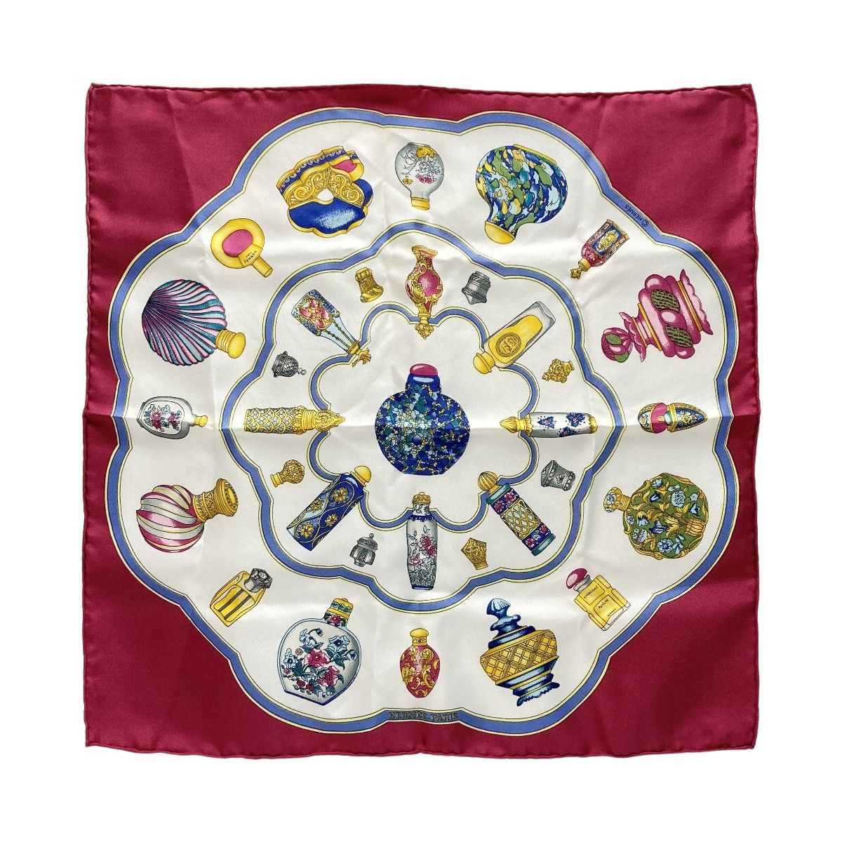 Hermes Carre 40 Qu Importe le Flacon Perfume Bottle Silk Scarf