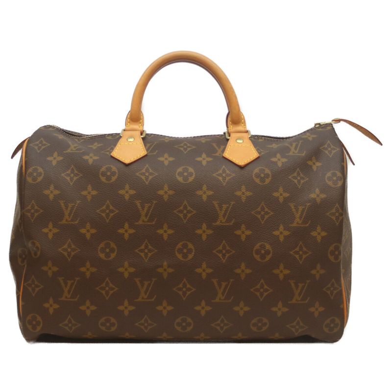 Louis Vuitton 02 M41524 Monogram Speedy 35 Boston Bag Handbag Travel Bag Brown