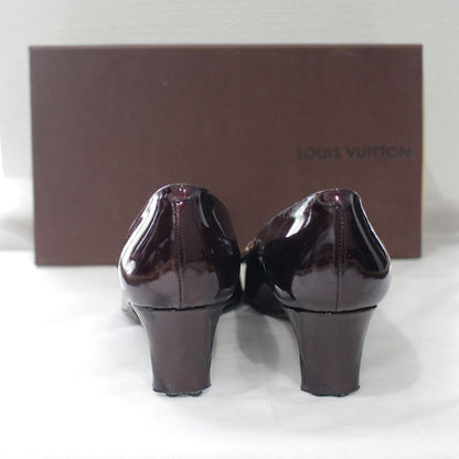 Louis Vuitton Stored Item Enamel Brown Heel Ladies 37