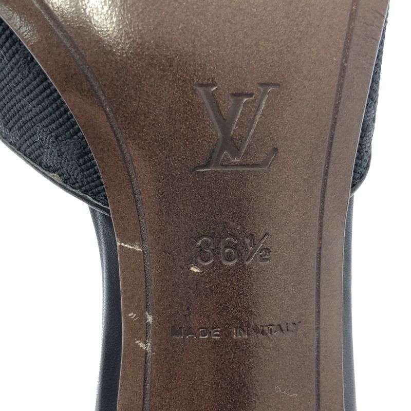 Louis Vuitton Monogram Canvas Square Toe Heeled Sandals