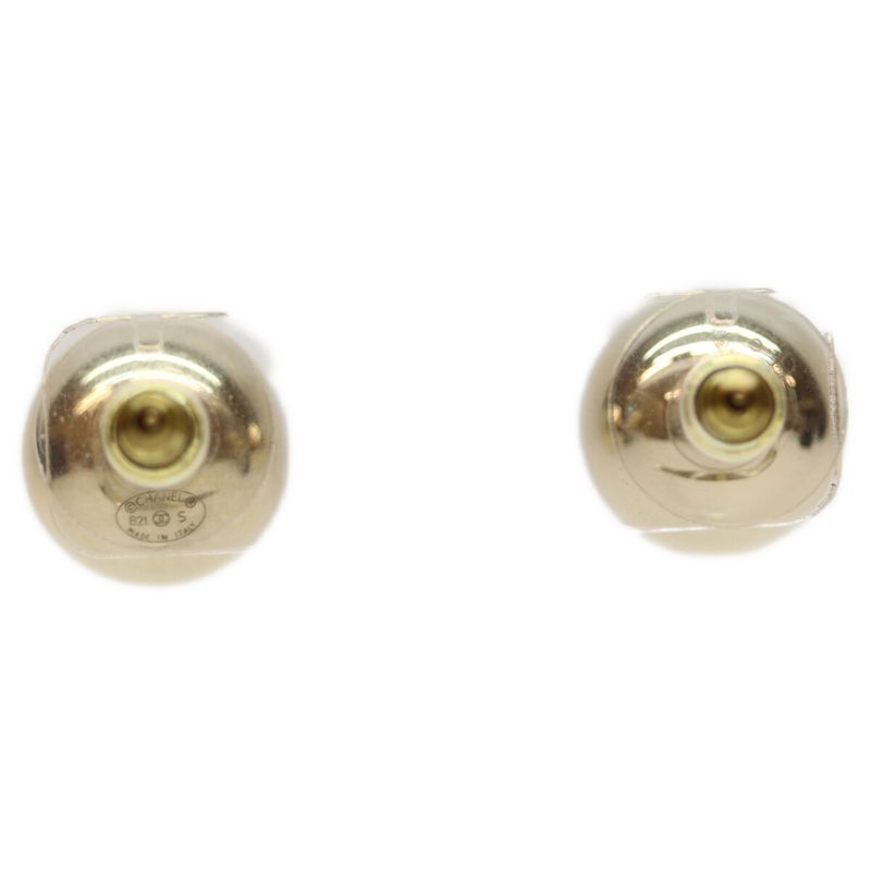 Chanel B21S Coco Mark Gold Ball Pierced Earrings