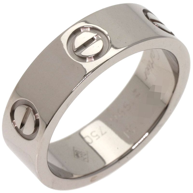 Cartier Love Ring #51 Ring - 18K White Gold Ladies