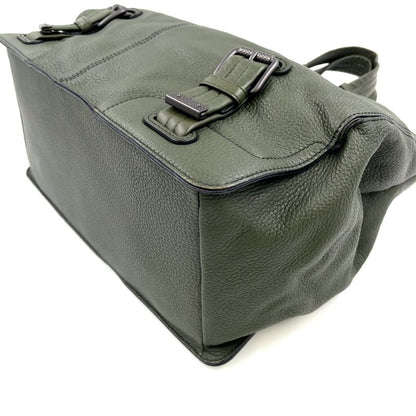 Bottega Veneta Tote Leather Khaki Green Handbag Black