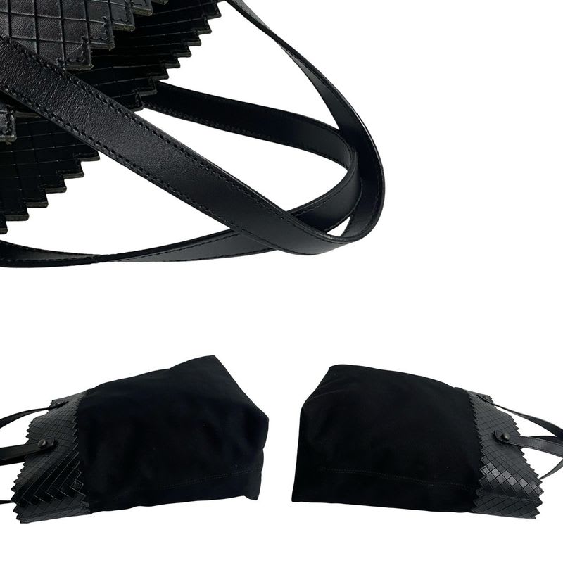 Bottega Veneta Intrecciato Leather Canvas Tote Bag Handbag