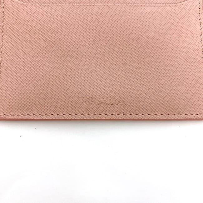 Prada Card Case Pink Ec20578 Excellent Condition Cles Zit Card