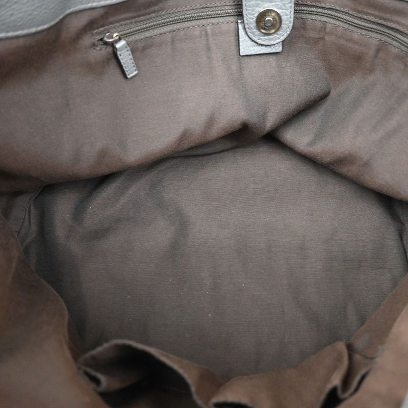 Gucci Shoulder Tote Bag Bamboo Tassel Leather Gray 38ka912