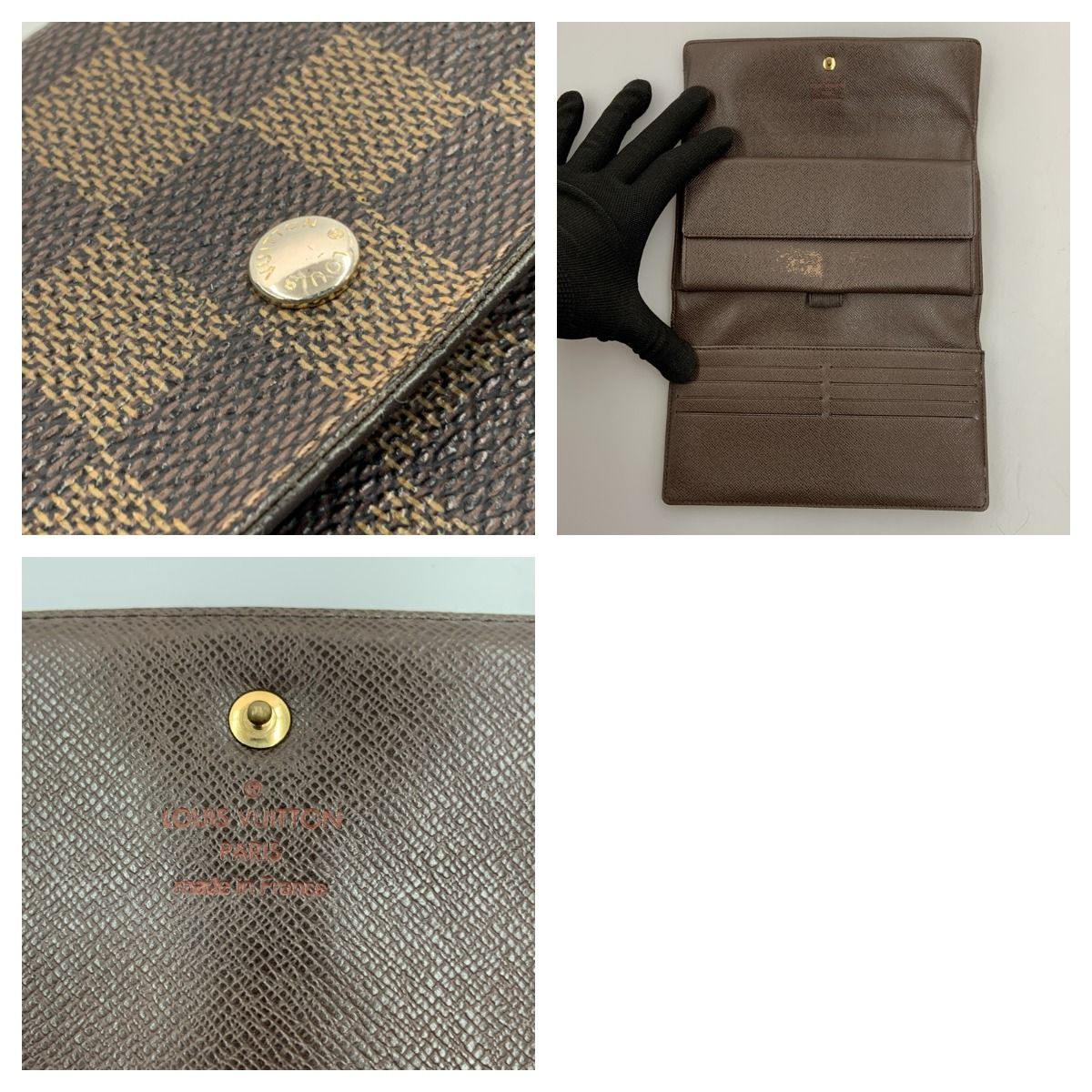 Louis Vuitton Damier Portefeuille International Trifold Long Wallet N61217