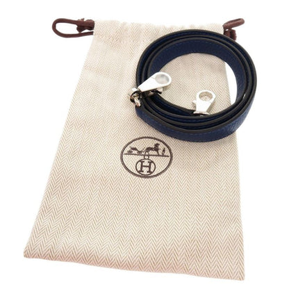 Hermes Kelly Strap Taurillon Cles Mance Silver Hardware Deep Blue Shoulder