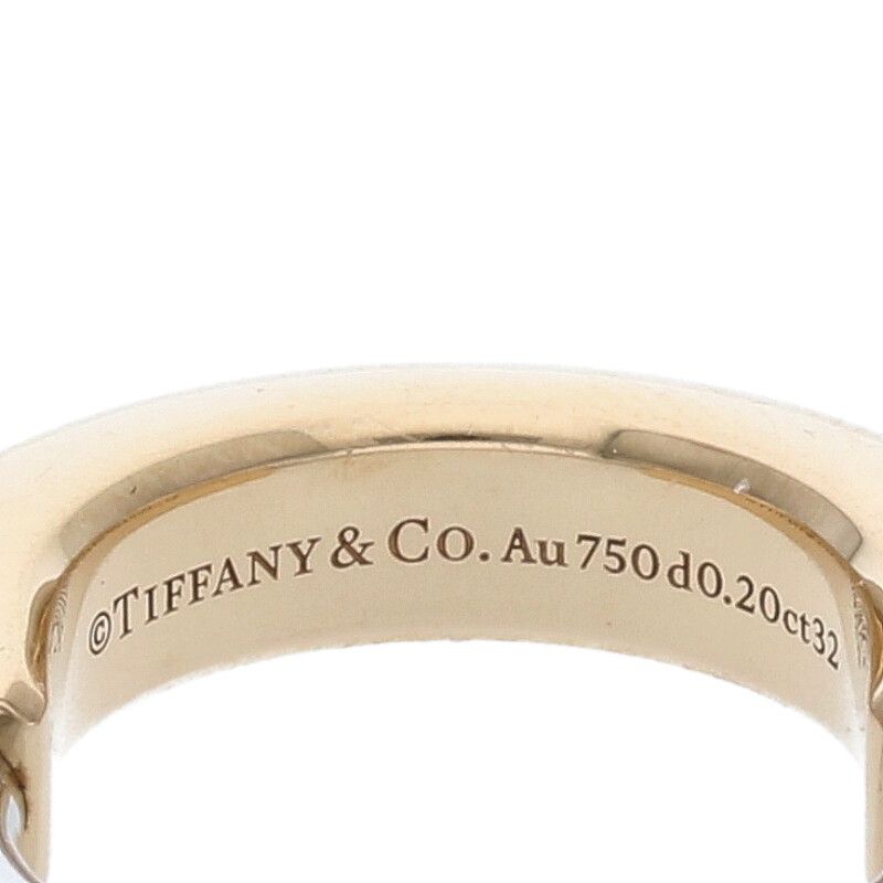 Tiffany & Co Tiffany & Co Lock 18K Yellow Goldwg Diamond Ring Ladies #9