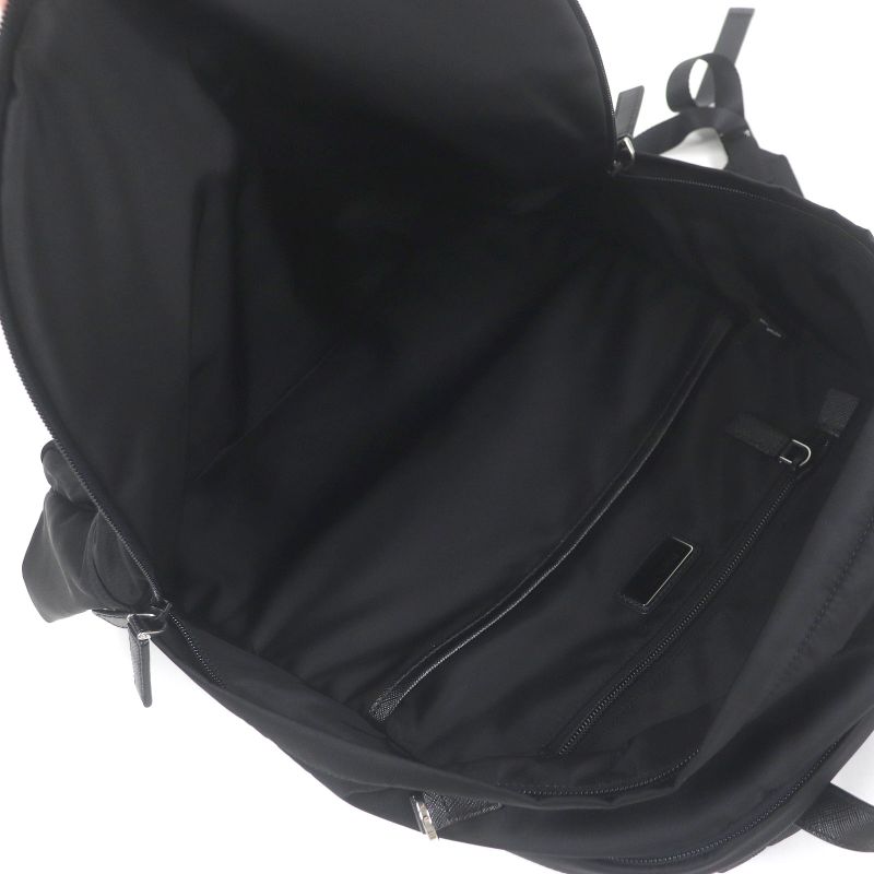 Prada 2vz048 Re-nylon Saffiano Leather Triangle Logo Triangle Plate Backpack