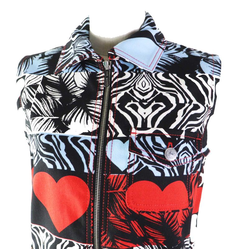 Hermes 23SS 3e0551d1 Wild Print Denim Dress With Serie Buttons Dress Multi 36