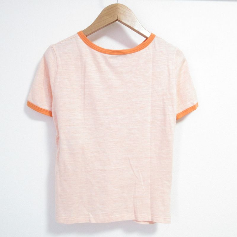 Good Louis Vuitton Print Short Sleeve T-Shirt Cut and Sewn Size S Orange Ladies