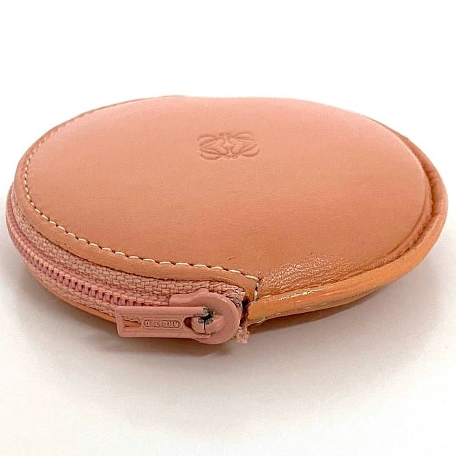 Loewe Coin Case Pink Anagram Excellent Condition Coin Purse Leather Preowned L26
