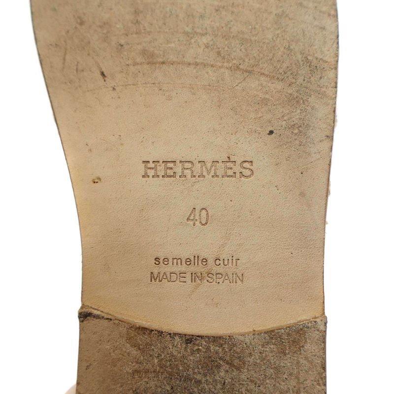 Hermes Antigua Sandals Antigua Espadrille Calf Sole Sandals Navy 40