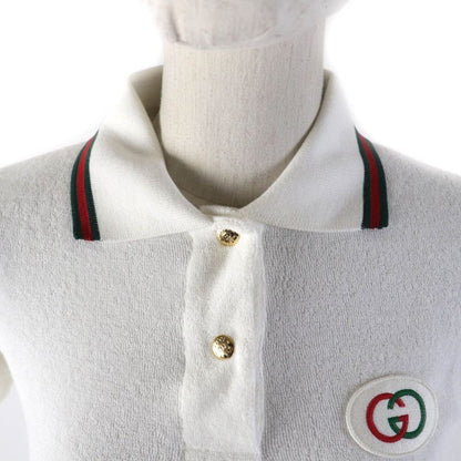 Gucci '20 599122 Web Stripe Interlocking G Pile Cotton Short Sleeve Polo Shirt