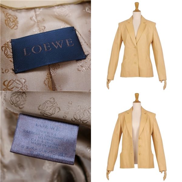 Loewe Jacket Leather Jacket Lamb Leather Outerwear Leather