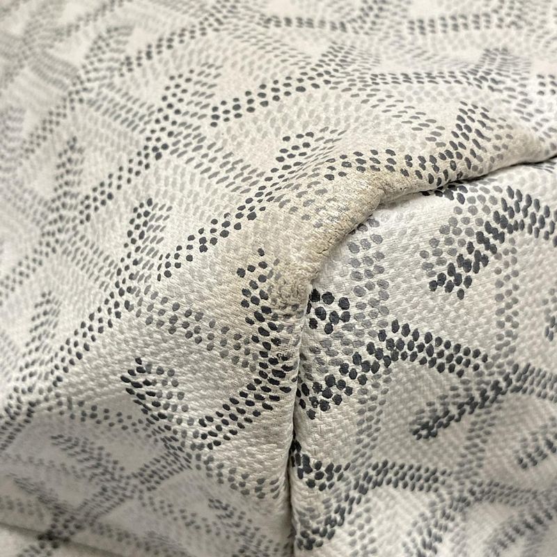 Goyard Tote Bag Saint Louis PM White Leather