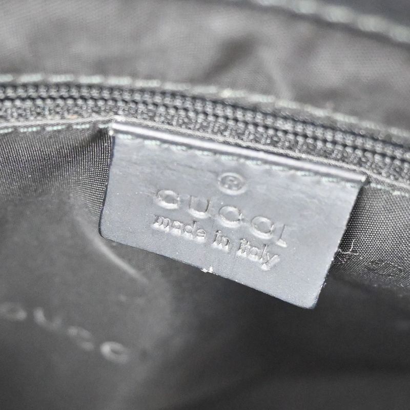 Gucci Tote Handbag Bamboo Black Leather 30ka703