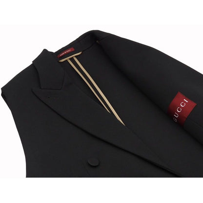 Gucci Wool Long Vest Long Gilet Outerwear Women's Double Breasted