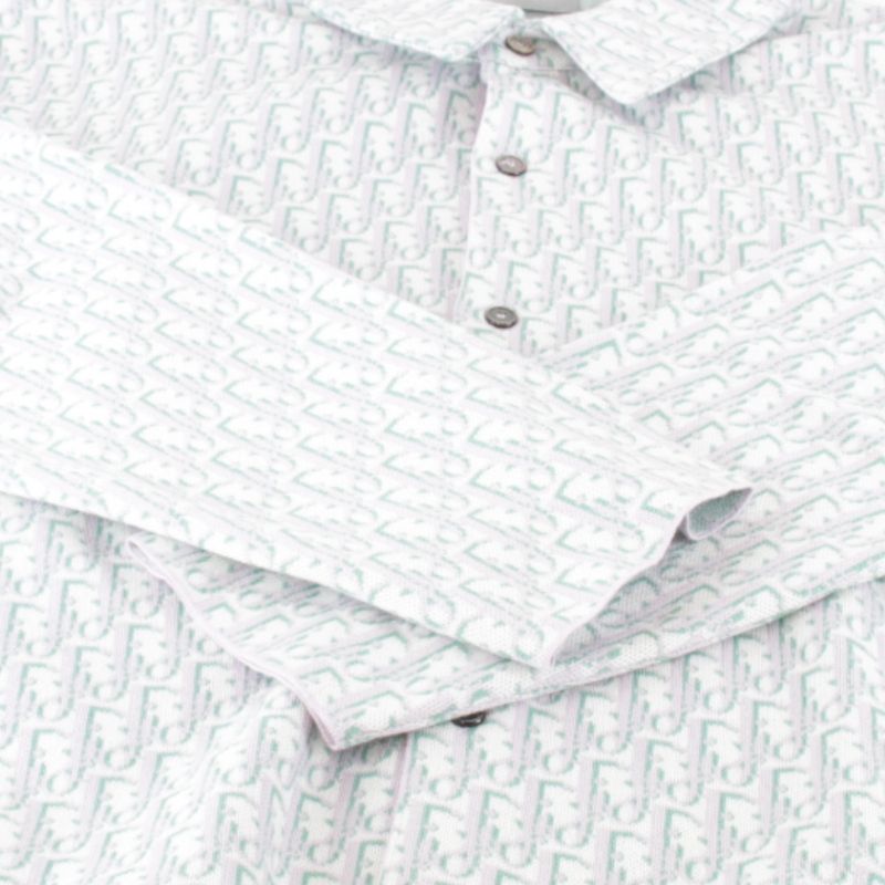 Christian Dior 023m550at099 Oblique Pattern Long Sleeve Shirt Cotton Men's