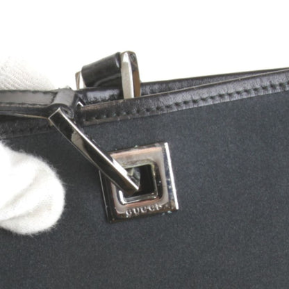 Gucci 0021098 002404 Tote Bag Satin Black