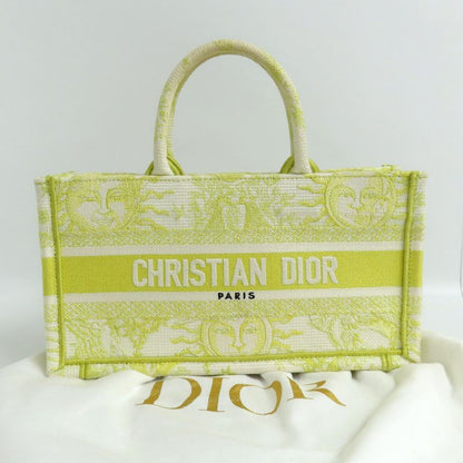 Christian Dior Book Tote Mini M1255zecq Handbag Yellow Canvas Ladies