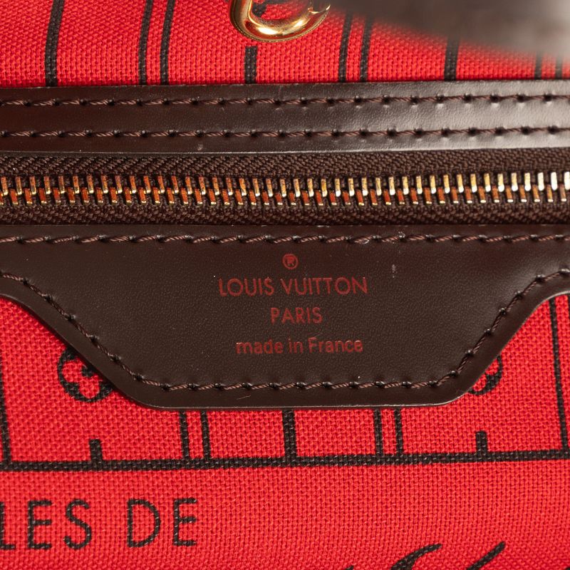 Louis Vuitton Neverfull Dark Brown Damier Ebène A