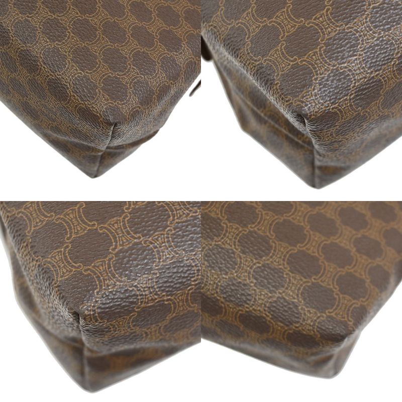 Celine Pouch Macadam PVC Leather Brown 04ka884