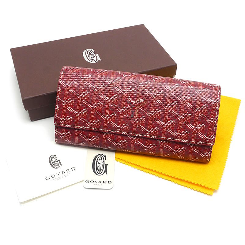 Goyard Varenne Flap Wallet Long Red With Box