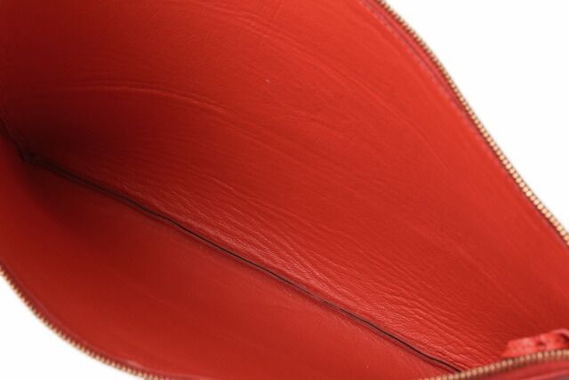 Celine Clutch Pouch Clutch Bag Ipad Case Celine Bicolor Primary Red Beige 100093