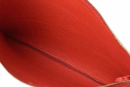 Celine Clutch Pouch Clutch Bag Ipad Case Celine Bicolor Primary Red Beige 100093