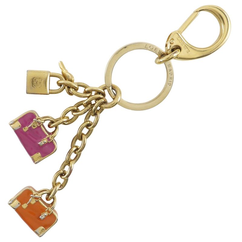 Loewe Anagram Bag Motif Bagcharm Gold Plated Ladies Key Holder