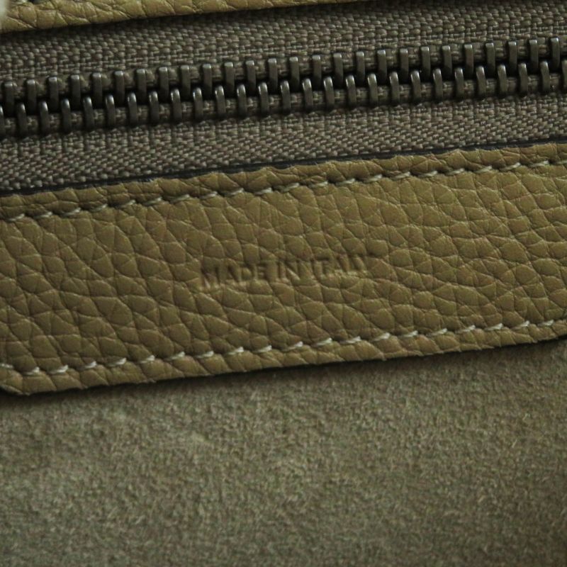 Celine 18979 Luggage Micro Shopper Dune Drummed Calfskin Handbag Storage With