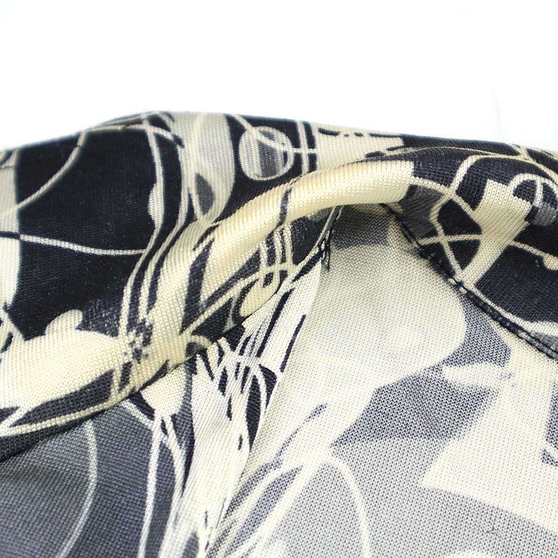 Chanel 2008 Ribbon Neck Silk Sleeveless Top P32886v23237 Black and White 38