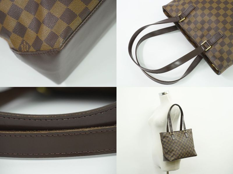 Authentic Louis Vuitton LV Cabas Piano Special Order Damier Ebène Shoulder Bag