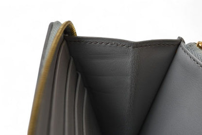 Celine Wallet Celine Long Wallet Large Zipped Calfskin Gray 10b553el.09