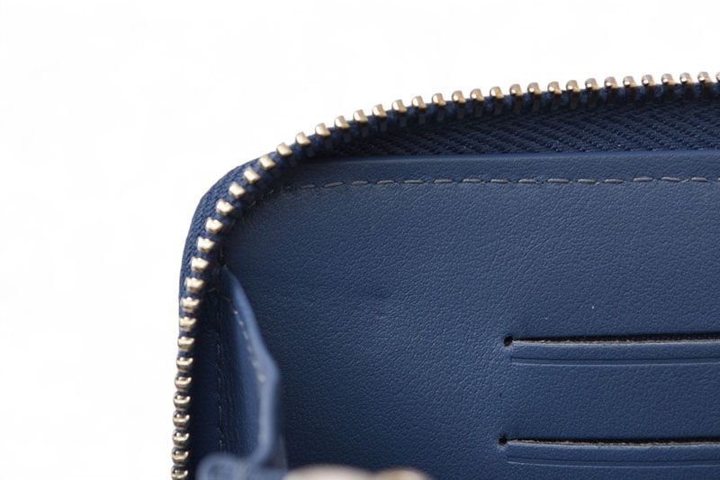 Chanel Wallet Fold Chanel Wallet A81973 Coco Mark Deauville Blue Tweed