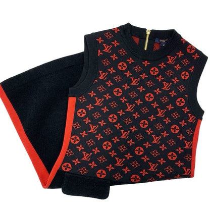 Louis Vuitton Dress Black Red Monogram