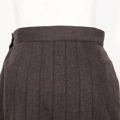 Chanel Flared P03640v03532 Wool Brown Women's Skirt