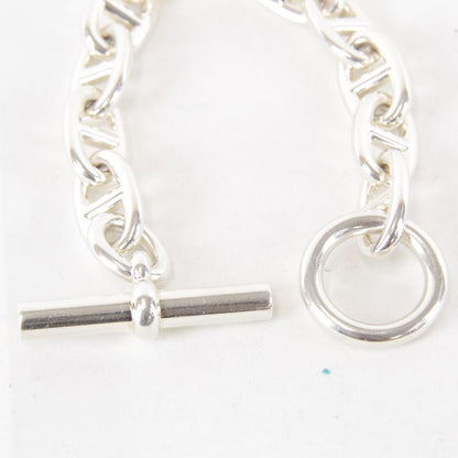 Hermes 11 Frames 101g With Box Chaine D'ancre TGM Bracelet Silver 925 Ladies