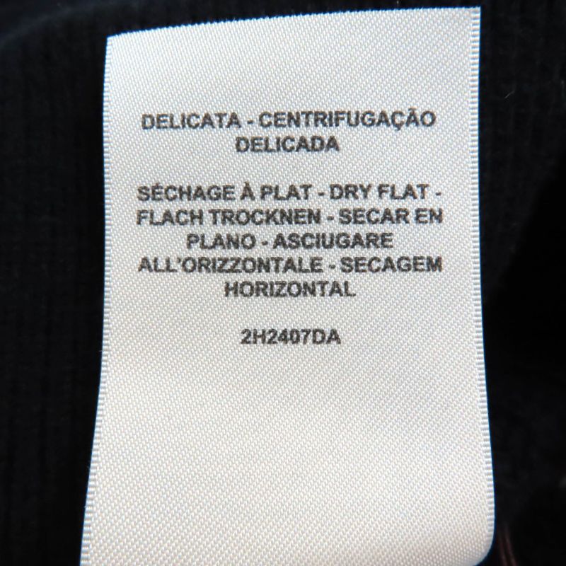 Hermes 22AW 2h2407da 100% Wool H Motif Knit Pants Bottoms Black 34 Made In