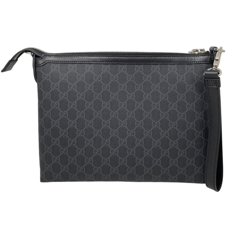 Gucci Clutch Bag With Interlocking G Messenger Bag 726833 GG Supreme Black Gucci