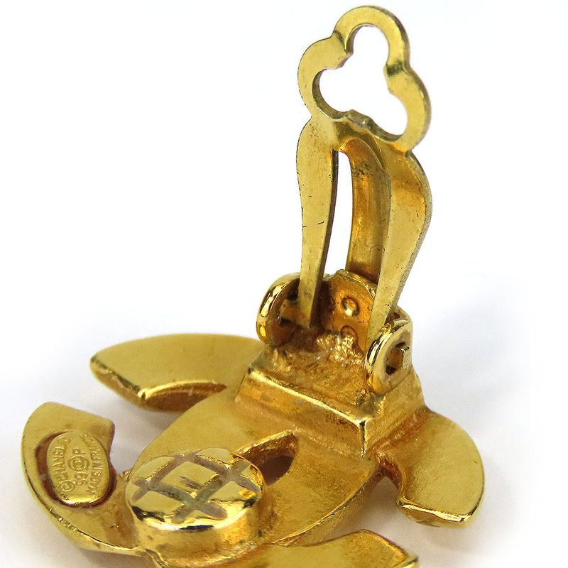 Chanel Earring Coco Mark Metal Gold Accessories 99P Plated Ladies Women Chanel