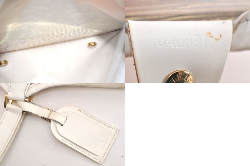 Louis Vuitton Epi Plage Lagoon Bay Tote Bag Clear White M92151 LV 3000n