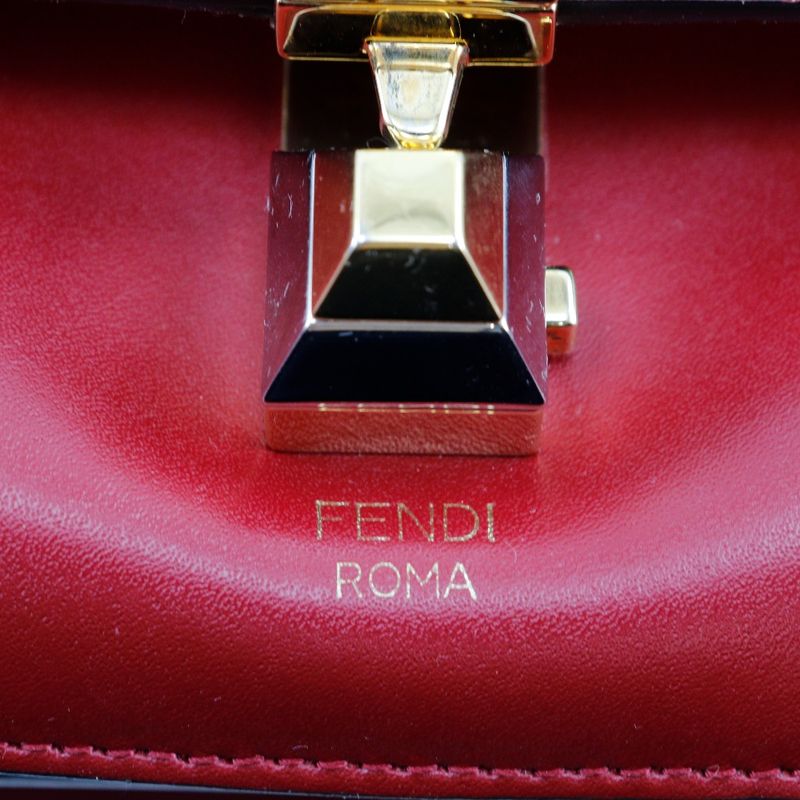 Fendi Mini Canai 8m0381 A417 Calf Red Ladies Shoulder Bag