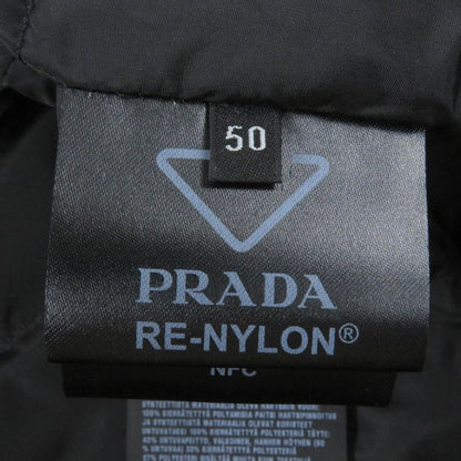 Prada 2024 Sgn955 Triangle Logo Re-nylon Puffer Jacket Down Jacket Black 50